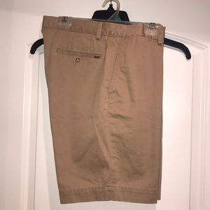 Khaki polo shorts